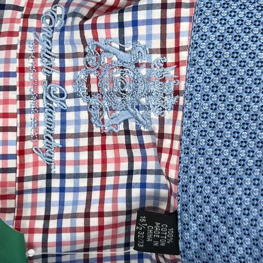 English Laundry Red/Blue Plaid Button-Up Shirt | Men’s Size 32
